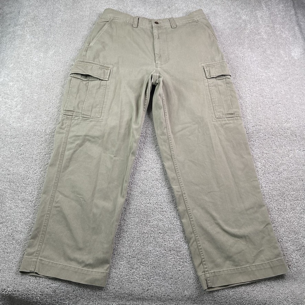 Vintage‎ Polo Ralph Lauren Pants Mens 35x30 Tan Khaki Cargo Utility Baggy Loose